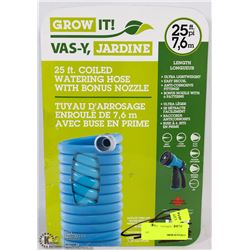 GROW IT 25' COILED WATERING HOSE