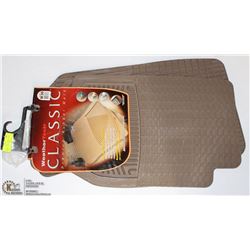 WEATHER TECH CLASSIC CAR MAT SET FRONT ONLY BROWN