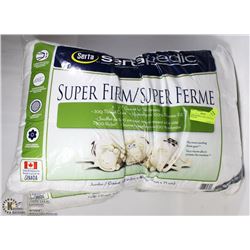 PAIR OF SERTA JUMBO SUPER FIRM PILLOWS