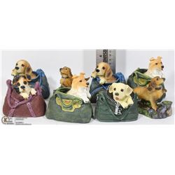 BOX OF SMALL DOG FIGURINES