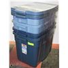 Image 1 : BUNDLE OF 4 RUBBERMAID STORAGE