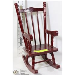 WOOD DOLL ROCKING CHAIR
