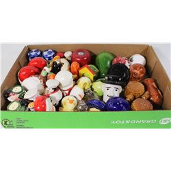 FLAT OF VINTAGE SALT AND PEPPER SETS