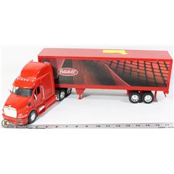PETERBUILT DIECAST TRACTOR AND PLASTIC TRAILER