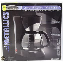 NEW METALLIC TEN CUP COFFEE MAKER