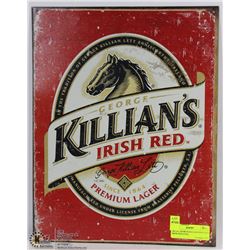 METAL GEORGE KILLIANS IRISH RED BEER SIGN (USA)