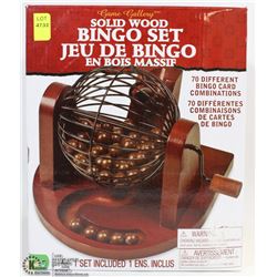 GAME GALLERY SOLID WOOD BINGO SET