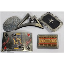 SET OF 5 MENS BELT BUCKLES