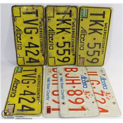 SET OF 7 VINTAGE LICENSE