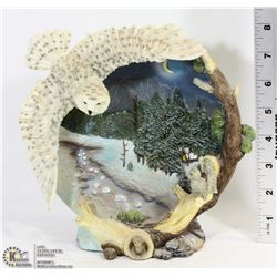 NIGHT OWL STANDING PLATE FIGURINE