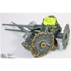 SET OF THREE BRONZE LILY SPRINKLERS (TAIWAN)