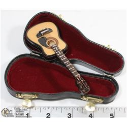 MINIATURE GUITAR WITH CASE 5" LONG