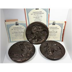 LOT OF 3 NUMBERED BIBLICAL SCENE PLATES