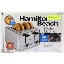 HAMILTON BEACH 4 SLICE TOASTER (TESTED & WORKS)