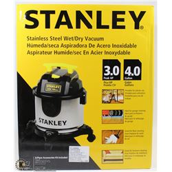 STANLEY STAINLESS STEEL 4 GALLON WET/DRY VACUUM