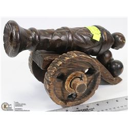 HAND CRAFTED VINTAGE WOOD CANNON