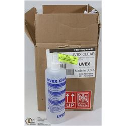 CASE OF UVEX CLEAR ALCOHOL AND SILICONE FREE LENSE