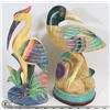 Image 1 : SET OF 2 HANDMADE WOODEN PELICANS