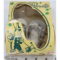 VINTAGE 1940 BABY SHOES LAPARISETTE W/