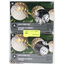 TWO SETS OF SOLAR STRING LIGHTS