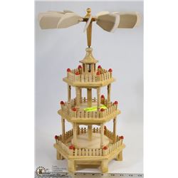 LARGE WOODEN WINDMILL CAROUSEL