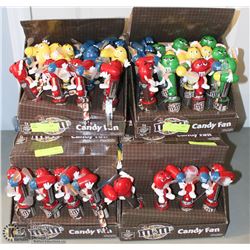 6 DISPLAYS OF M&M CANDY FANS