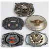 Image 1 : FLAT W/ 5 HARLEY DAVIDSON BELT BUCKLES
