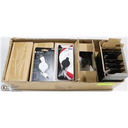 6 RETRACTABLE MINI USB CASES & 16 RETRACTABLE LAN