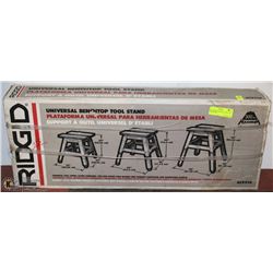 NEW RIDGID UNIVERSAL BENCH TOP TOOL STAND