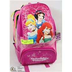PRINCESS SCHOOL BAG & SLEEPING BAG, LUNCH BAG