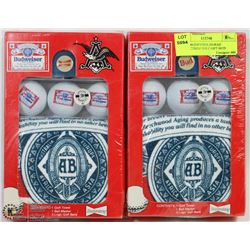 2 NEW BUDWEISER HAWAII COLLECTIBLE GOLF GIFT SETS