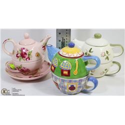 3 SETS OF SINGLE TOGO TEA SETS