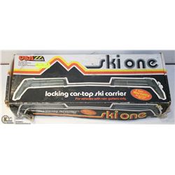 NEW SKI ONE LOCKING CAR TOP SKI CARRIER