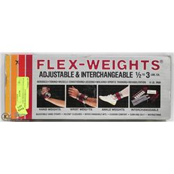 NEW FLEX-WEIGHTS ADJUSTABLE & INTERCHANGEABLE1/2