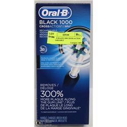 ORAL B BLACK 1000 CROSS ACTION RECHARGEABLE