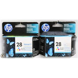 LOT OF 2 HP #28 TRICOLOR PRINTER CARTRIDGES
