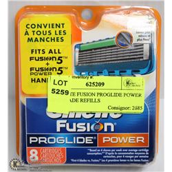 GILLETTE FUSION PROGLIDE POWER 8PK BLADE REFILLS