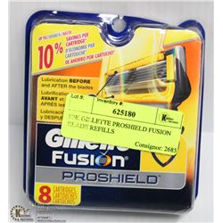 8PK GILLETTE PROSHIELD FUSION BLADE REFILLS