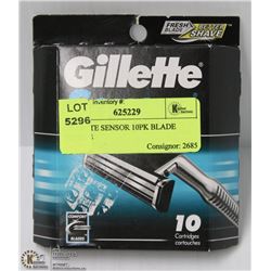 GILLETTE SENSOR 10PK BLADE REFILLS