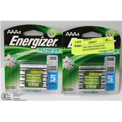LOT OF TWO 4PK ENERGIZER RECHARGE POWER PLUS AAA