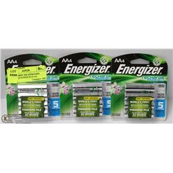 LOT OF THREE 4PK ENERGIZER RECHARGE POWER PLUS AA