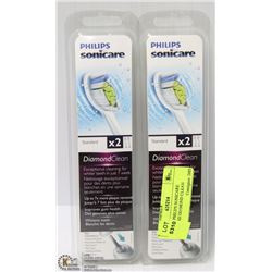 LOT OF 2 PHILIPS SONICARE STANDARD DIAMOND CLEAN