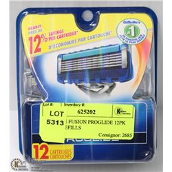 GILLETTE FUSION PROGLIDE 12PK BLADE REFILLS