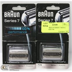 LOT OF 2 BRAUN SERIES 7 REFILL CARTRIDGES 70S