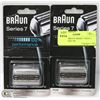 Image 1 : LOT OF 2 BRAUN SERIES 7 REFILL CARTRIDGES 70S