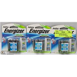 LOT OF 3 ENERGIZER ECO ADVANCED AAA BATTERIES