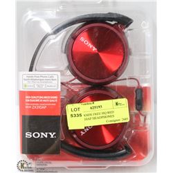 SONY HANDSFREE HQ RED MDR-ZX310AP HEADPHONES