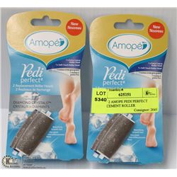 LOT OF 2 AMOPE PEDI PERFECT REPLACEMENT ROLLER
