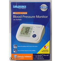LIFE SOURCE MULTI-USER BLOOD PRESSURE MONITOR