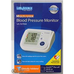 LIFE SOURCE MULTI-USER BLOOD PRESSURE MONITOR